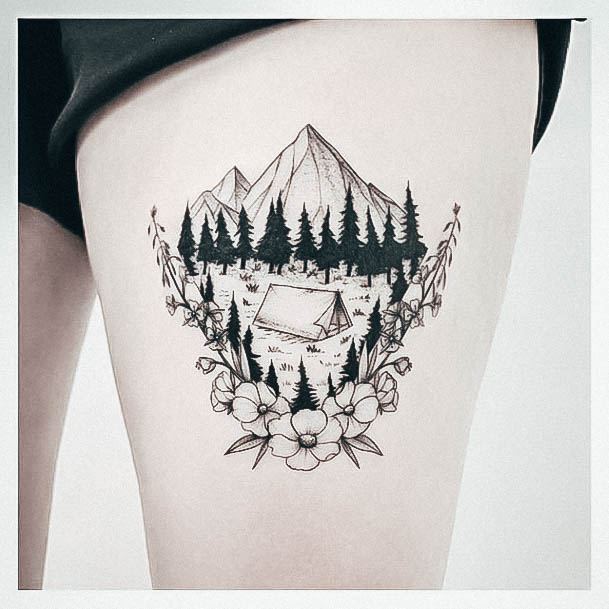 Womens Tattoo Ideas Camping