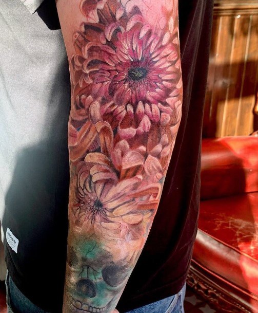 Womens Tattoo Ideas Chrysanthemum