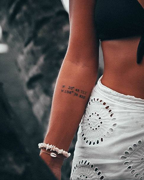 Womens Tattoo Ideas Coordinates