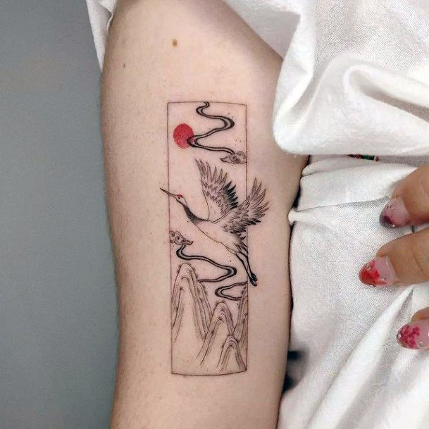 Womens Tattoo Ideas Crane