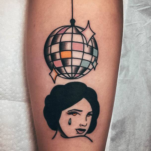 Womens Tattoo Ideas Disco Ball