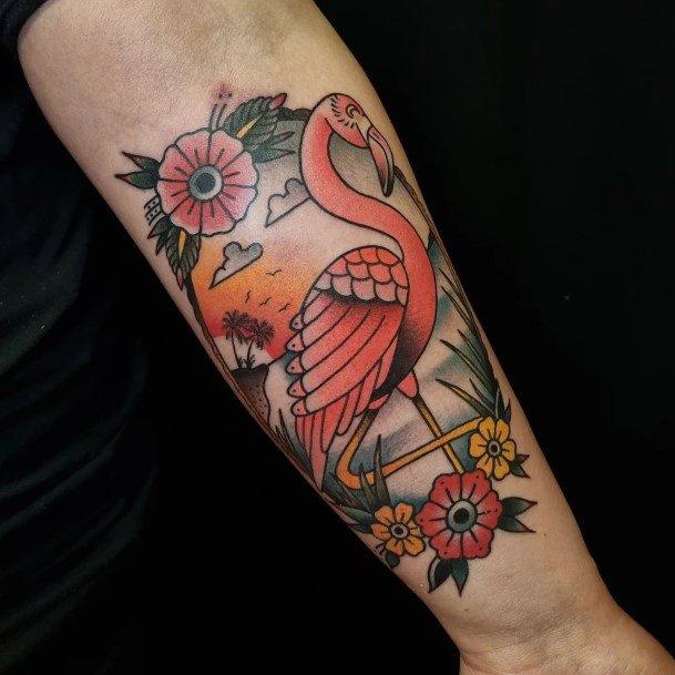 Womens Tattoo Ideas Flamingo