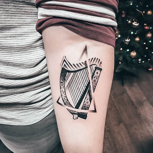 Womens Tattoo Ideas Harp