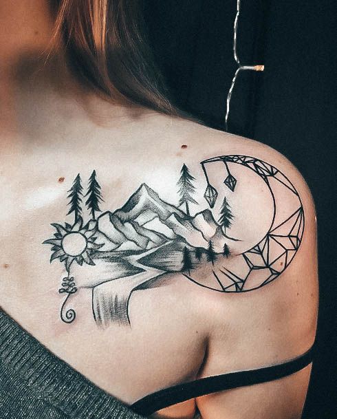 Womens Tattoo Ideas Mountain