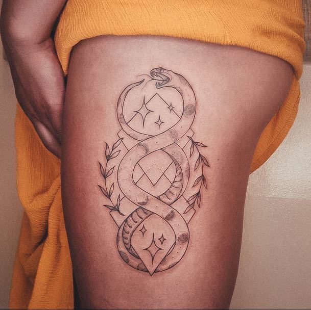 Womens Tattoo Ideas Ouroboros