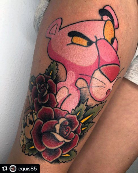 Womens Tattoo Ideas Pink Panther