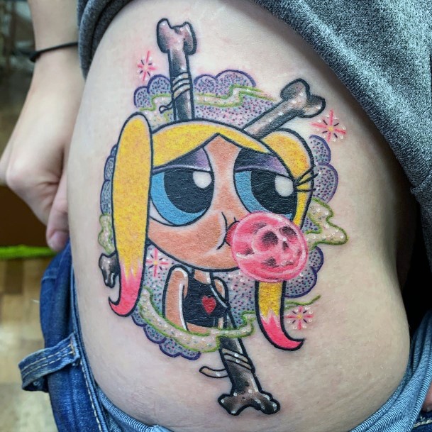 Womens Tattoo Ideas Powerpuff Girls Bubbles