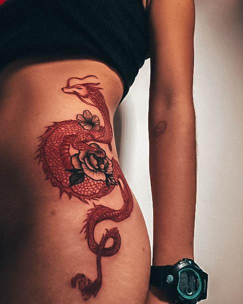 Womens Tattoo Ideas Red Dragon