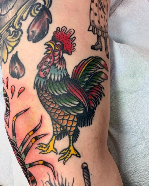 Womens Tattoo Ideas Rooster