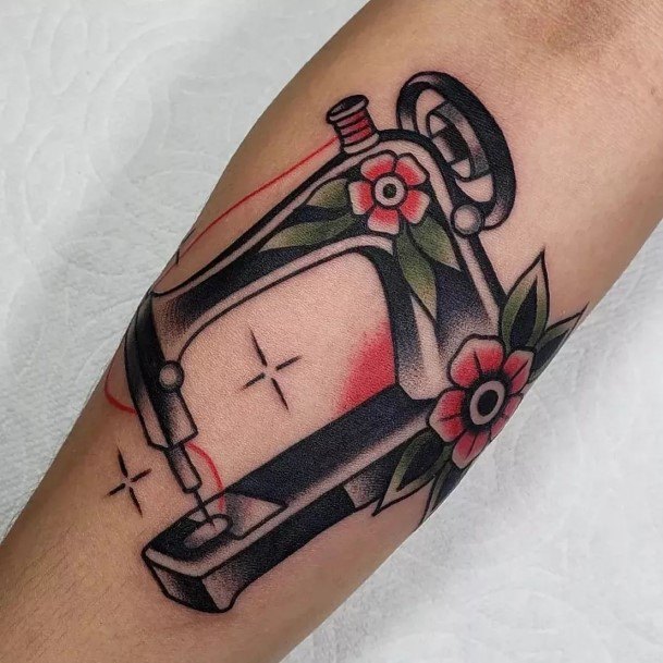 Womens Tattoo Ideas Sewing Machine