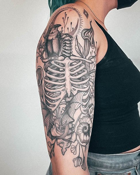 Womens Tattoo Ideas Skeleton