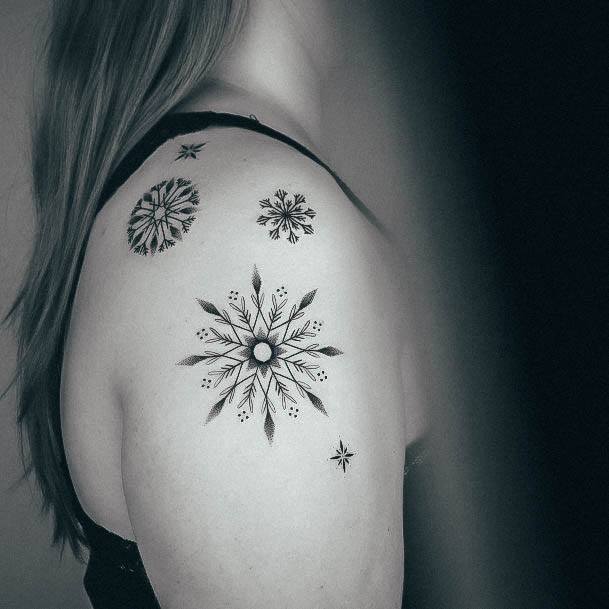 Womens Tattoo Ideas Snowflake