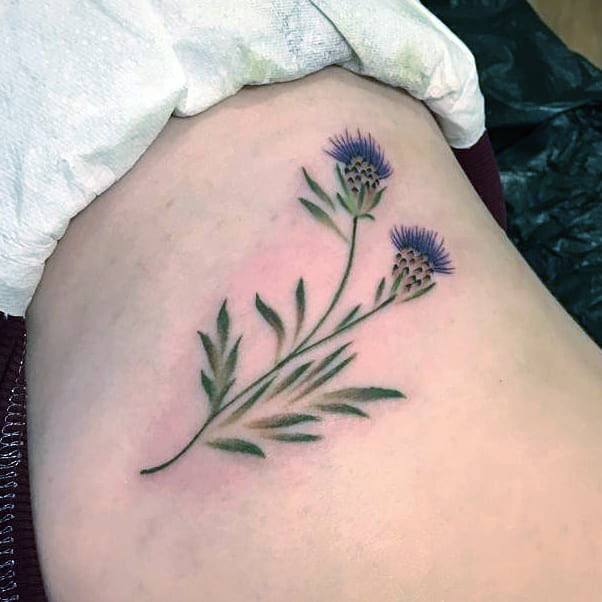 Womens Tattoo Ideas Thistle