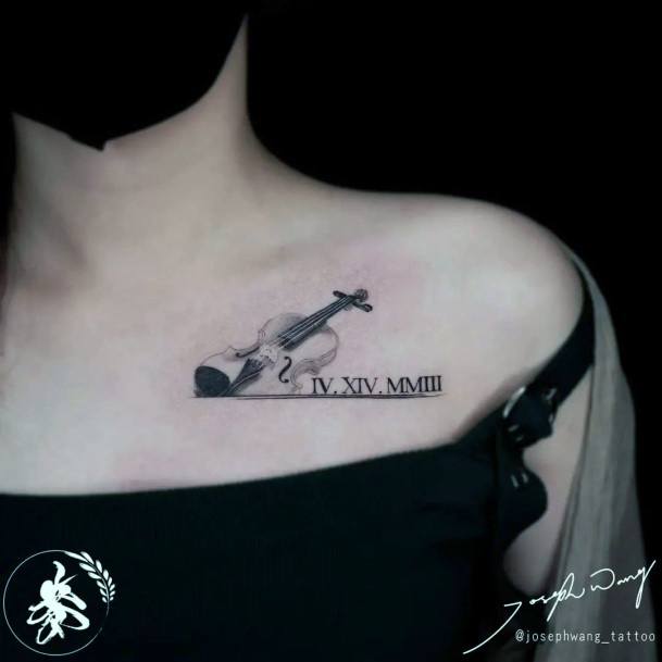 Womens Tattoo Ideas Violin