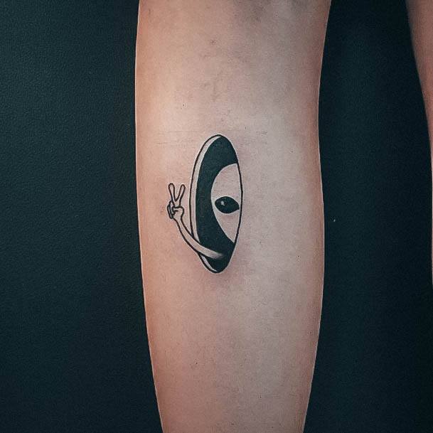 Womens Tattoo Ideas With Alien Design