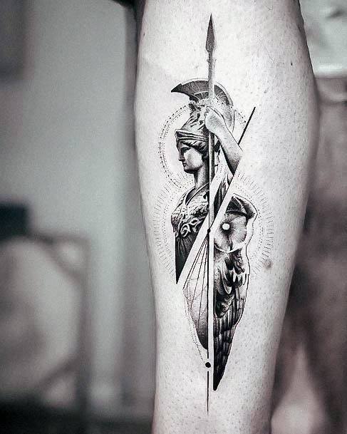 Womens Tattoo Ideas With Athena Design