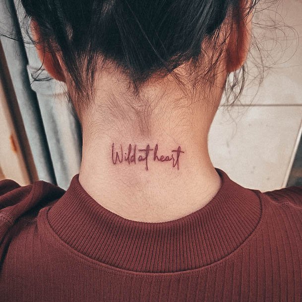 Womens Tattoo Ideas With Back Of Neck Design