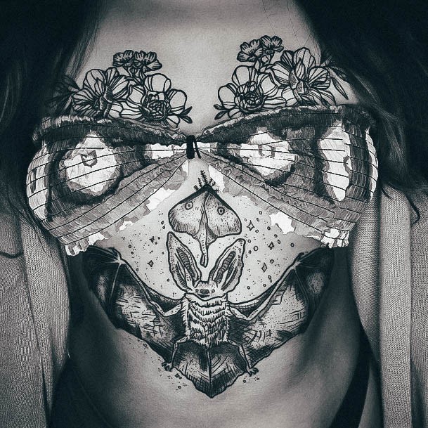 Womens Tattoo Ideas With Bat Design