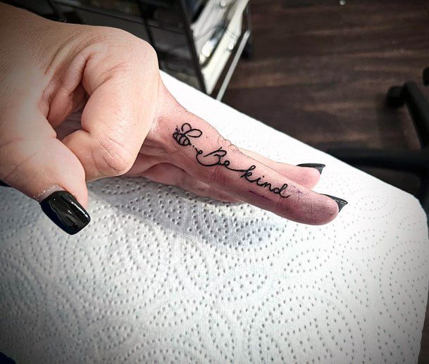 Womens Tattoo Ideas With Be Kind Design