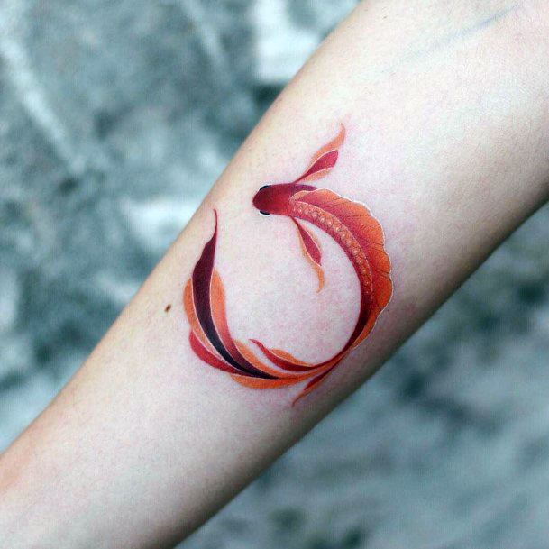 Womens Tattoo Ideas With Betta Fish Design