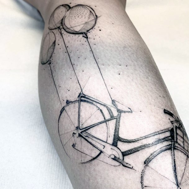 Womens Tattoo Ideas With Bicycle Design