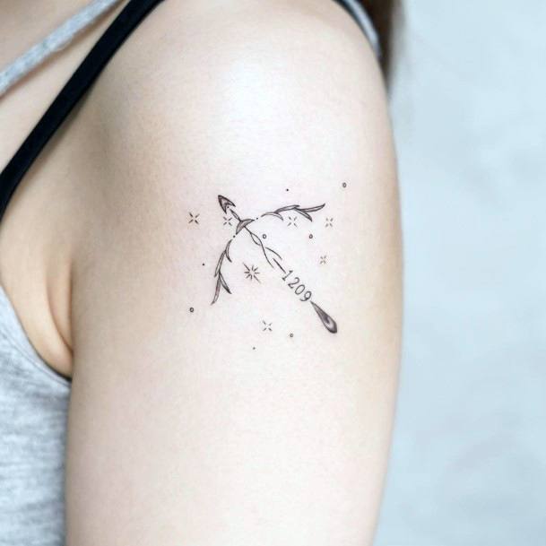 Womens Tattoo Ideas With Bow And Arrow Design