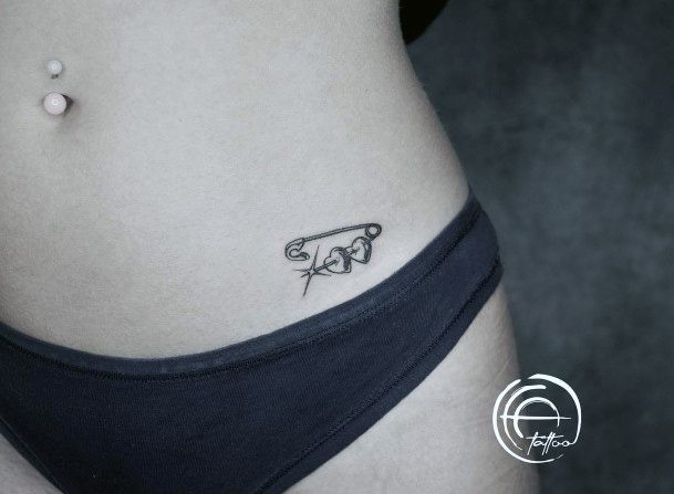 Womens Tattoo Ideas With Brooch Design