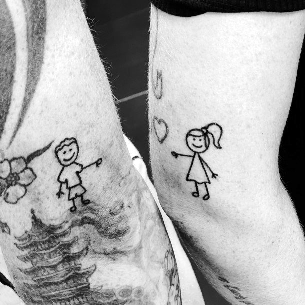 Womens Tattoo Ideas With Brother Sister Design