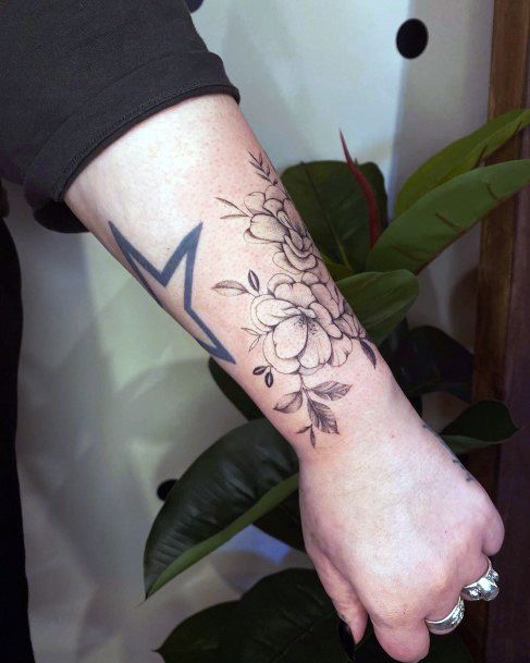 Womens Tattoo Ideas With Camellia Design