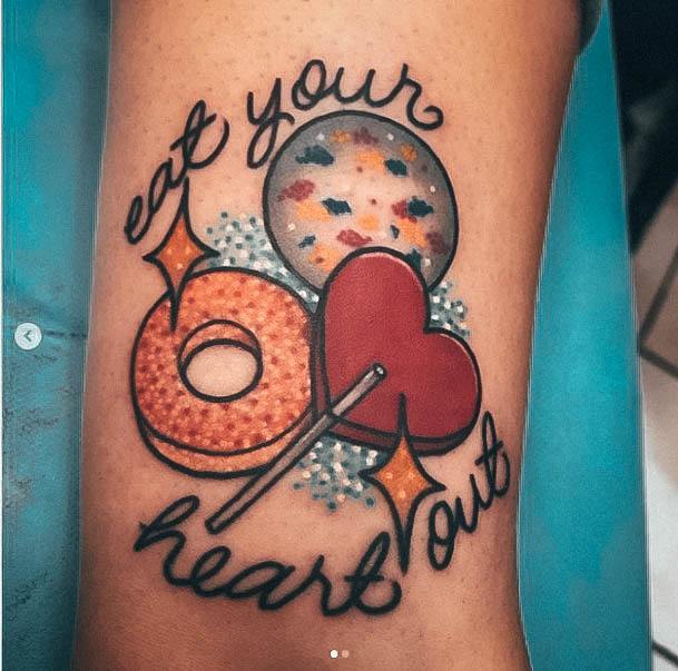 Womens Tattoo Ideas With Candy Design