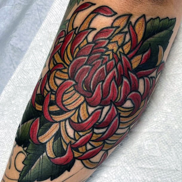 Womens Tattoo Ideas With Chrysanthemum Design