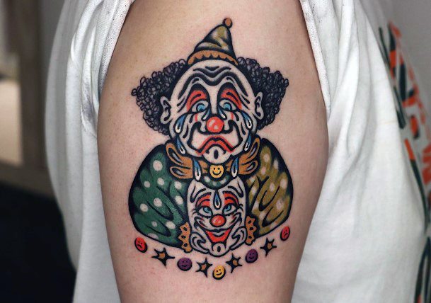 Womens Tattoo Ideas With Clown Design