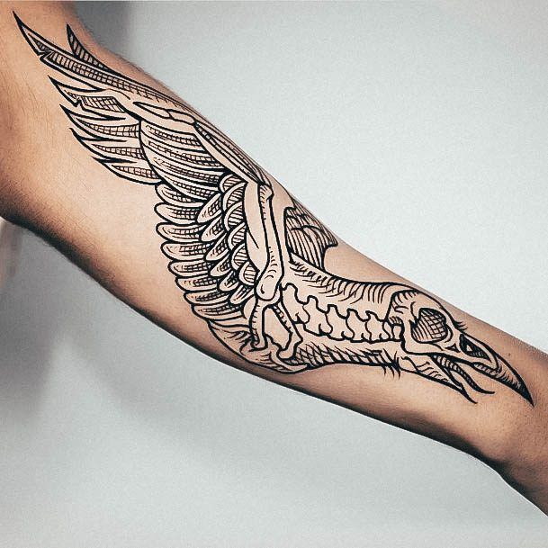 Womens Tattoo Ideas With Crow Design