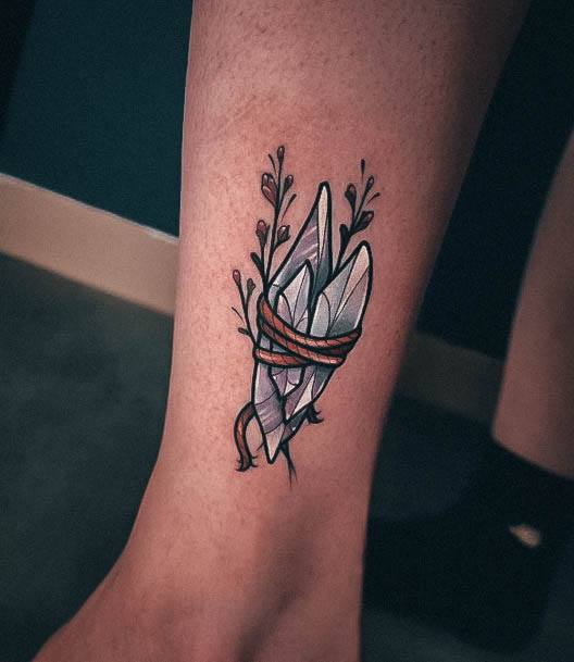 Womens Tattoo Ideas With Crystal Design