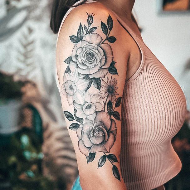 Womens Tattoo Ideas With Daffodil Design