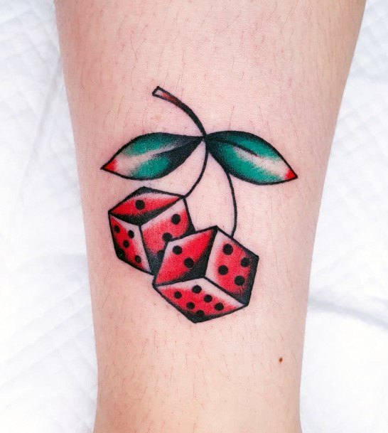 Womens Tattoo Ideas With Dice Design