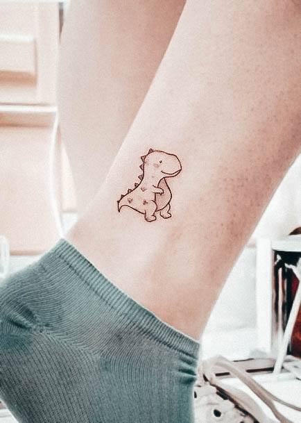 Womens Tattoo Ideas With Dinosaur Design