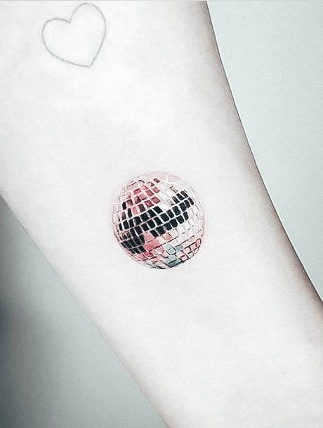 Womens Tattoo Ideas With Disco Ball Design