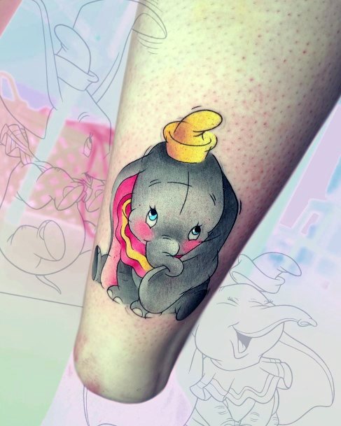 Womens Tattoo Ideas With Dumbo Design