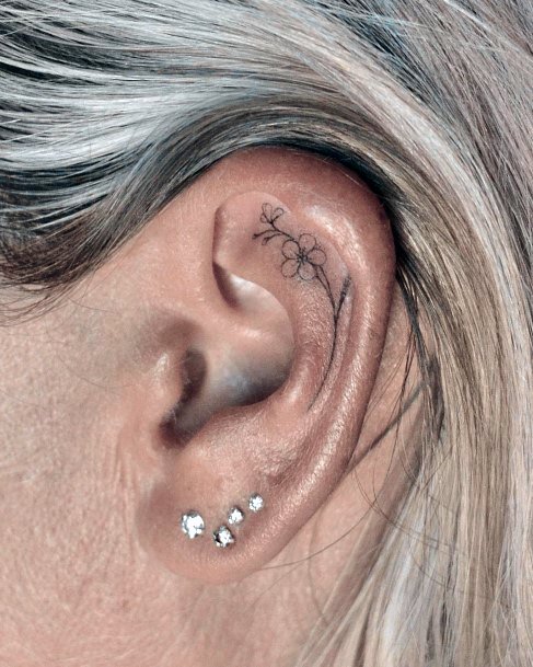 Womens Tattoo Ideas With Ear Design