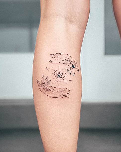 Womens Tattoo Ideas With Evil Eye Design