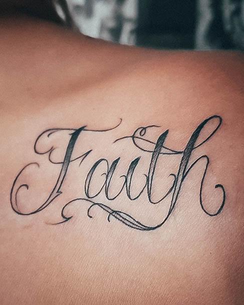 Womens Tattoo Ideas With Faith Design