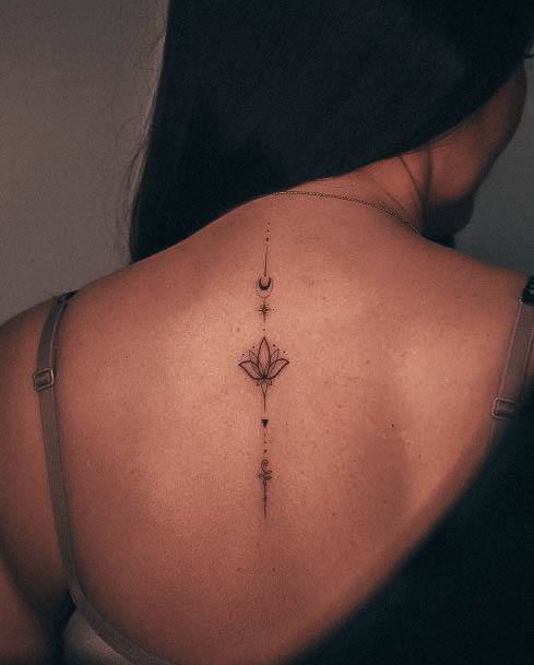 Womens Tattoo Ideas With Fine Line Design