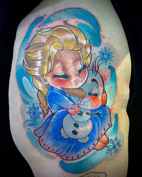 Womens Tattoo Ideas With Frozen Design