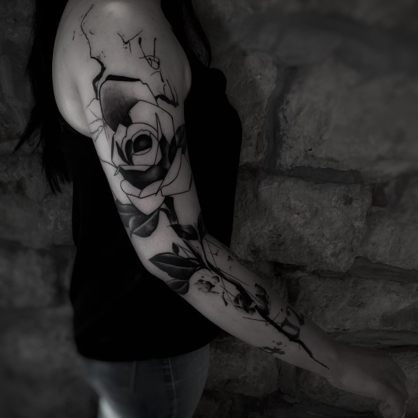 Womens Tattoo Ideas With Full Sleeve Design