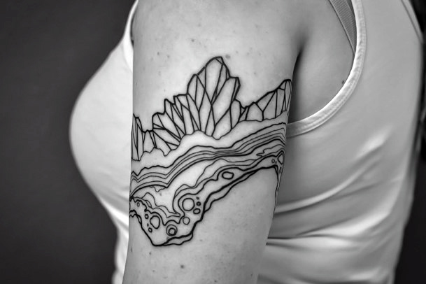 Womens Tattoo Ideas With Geode Design