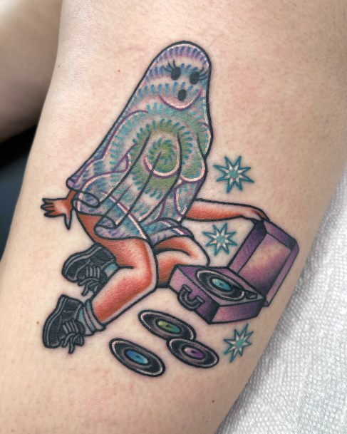 Womens Tattoo Ideas With Ghost Design