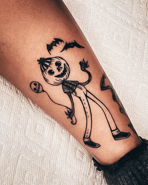 Womens Tattoo Ideas With Halloween Design