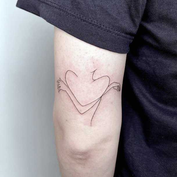 Womens Tattoo Ideas With Hug Design