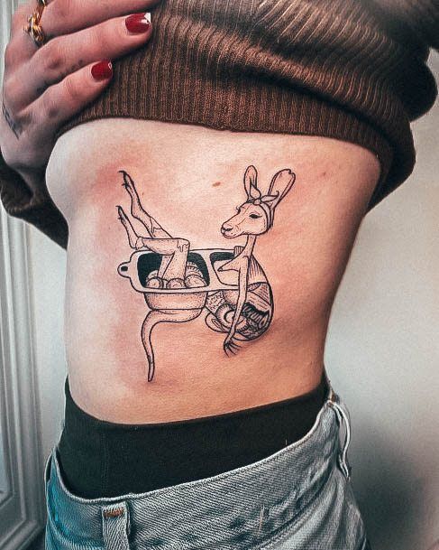 Womens Tattoo Ideas With Kangaroo Design